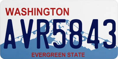 WA license plate AVR5843