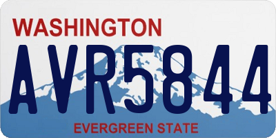 WA license plate AVR5844