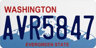WA license plate AVR5847