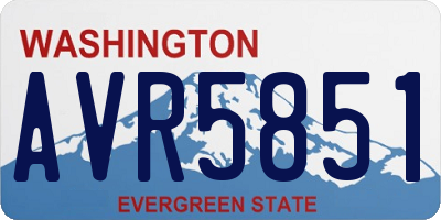 WA license plate AVR5851