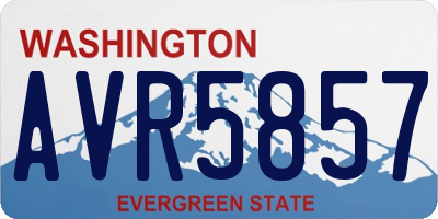 WA license plate AVR5857