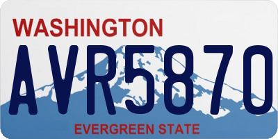 WA license plate AVR5870