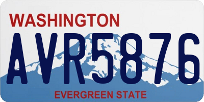 WA license plate AVR5876