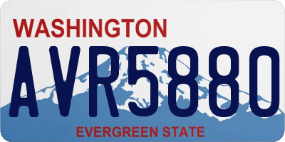 WA license plate AVR5880