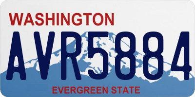 WA license plate AVR5884
