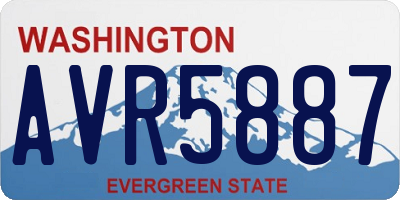 WA license plate AVR5887