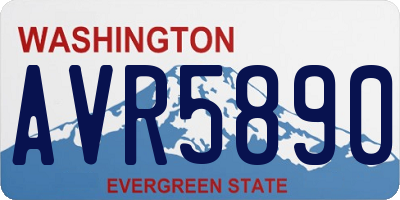 WA license plate AVR5890