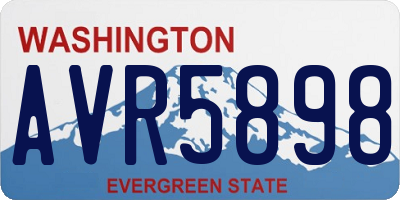WA license plate AVR5898