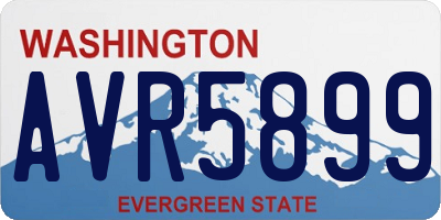 WA license plate AVR5899
