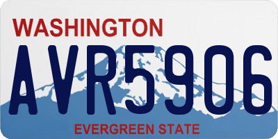 WA license plate AVR5906