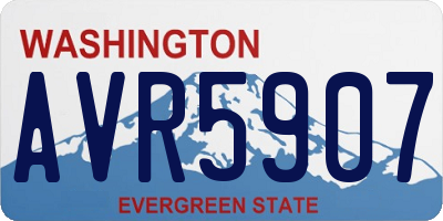 WA license plate AVR5907