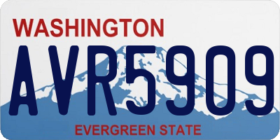 WA license plate AVR5909