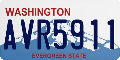 WA license plate AVR5911