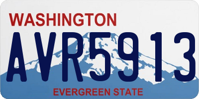 WA license plate AVR5913