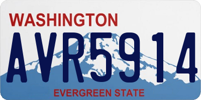 WA license plate AVR5914