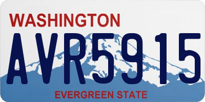 WA license plate AVR5915