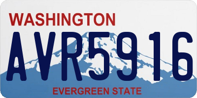 WA license plate AVR5916