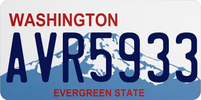 WA license plate AVR5933