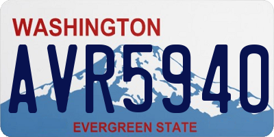 WA license plate AVR5940