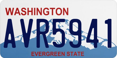 WA license plate AVR5941