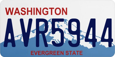 WA license plate AVR5944