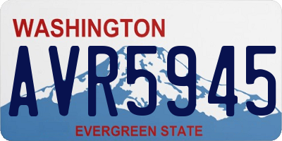 WA license plate AVR5945