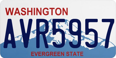 WA license plate AVR5957