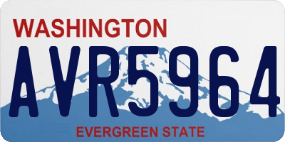 WA license plate AVR5964
