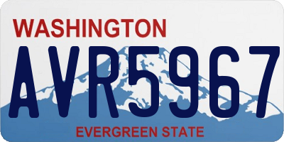WA license plate AVR5967