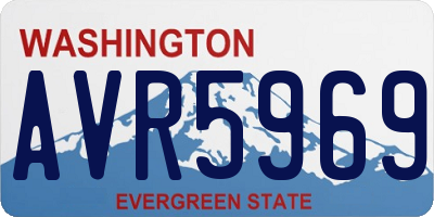 WA license plate AVR5969