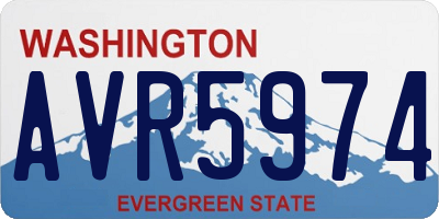 WA license plate AVR5974