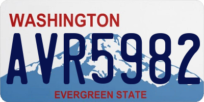 WA license plate AVR5982