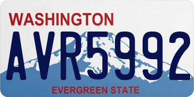WA license plate AVR5992