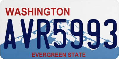 WA license plate AVR5993