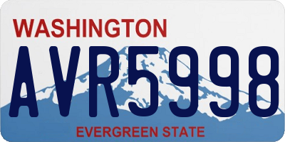 WA license plate AVR5998