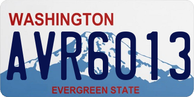 WA license plate AVR6013
