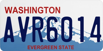 WA license plate AVR6014