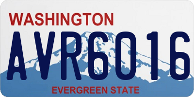 WA license plate AVR6016