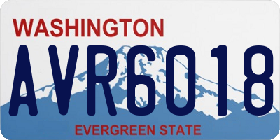 WA license plate AVR6018