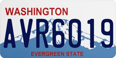WA license plate AVR6019