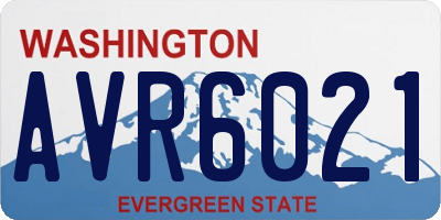 WA license plate AVR6021