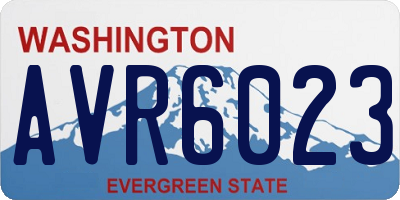 WA license plate AVR6023