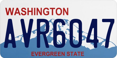 WA license plate AVR6047