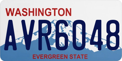 WA license plate AVR6048