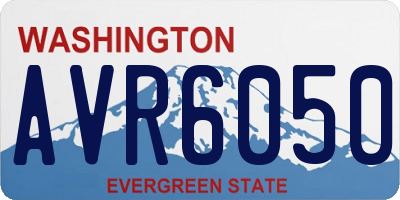 WA license plate AVR6050