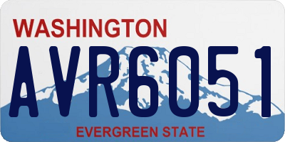 WA license plate AVR6051