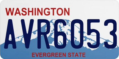 WA license plate AVR6053