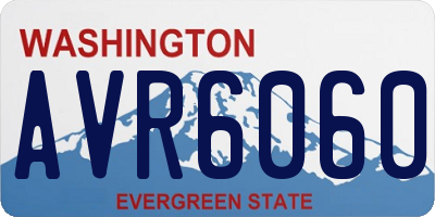 WA license plate AVR6060