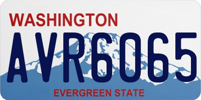 WA license plate AVR6065