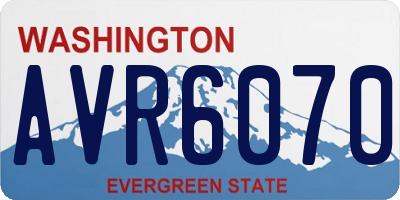WA license plate AVR6070